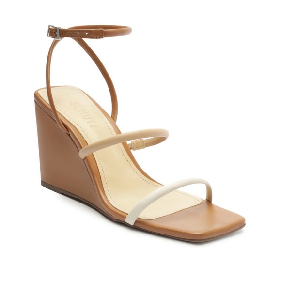 SCHUTZ Nylla Casual Napa Leather Heels - Picture 1 of 11